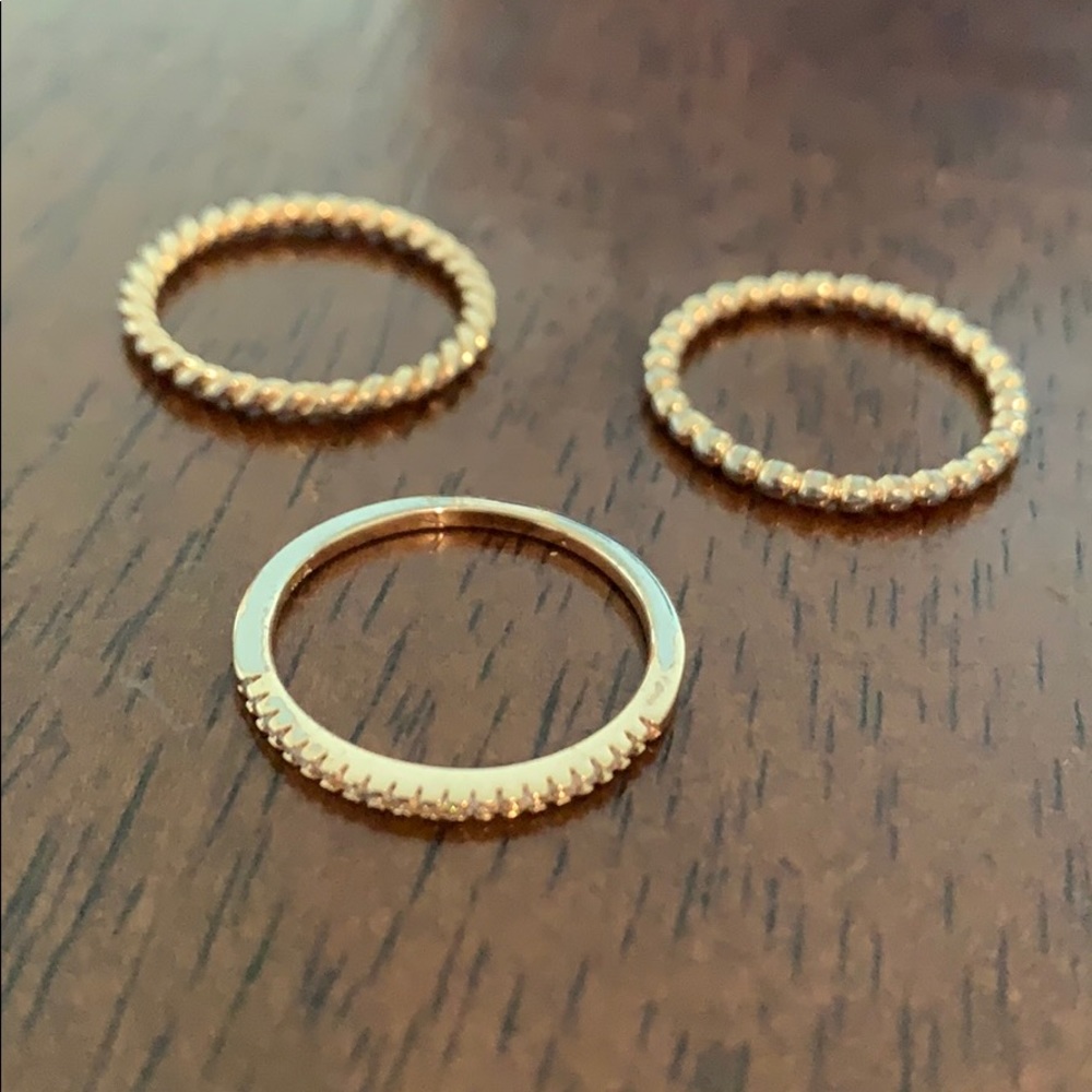 Local Eclectic Gold Stacking Rings